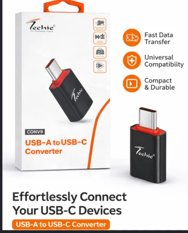 Convetor Techie USB A to Type C CONV9