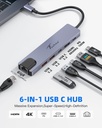 Convertor Techie Type C to HDMI/GL/U3.2/Type C 6 in1 HUBTC9