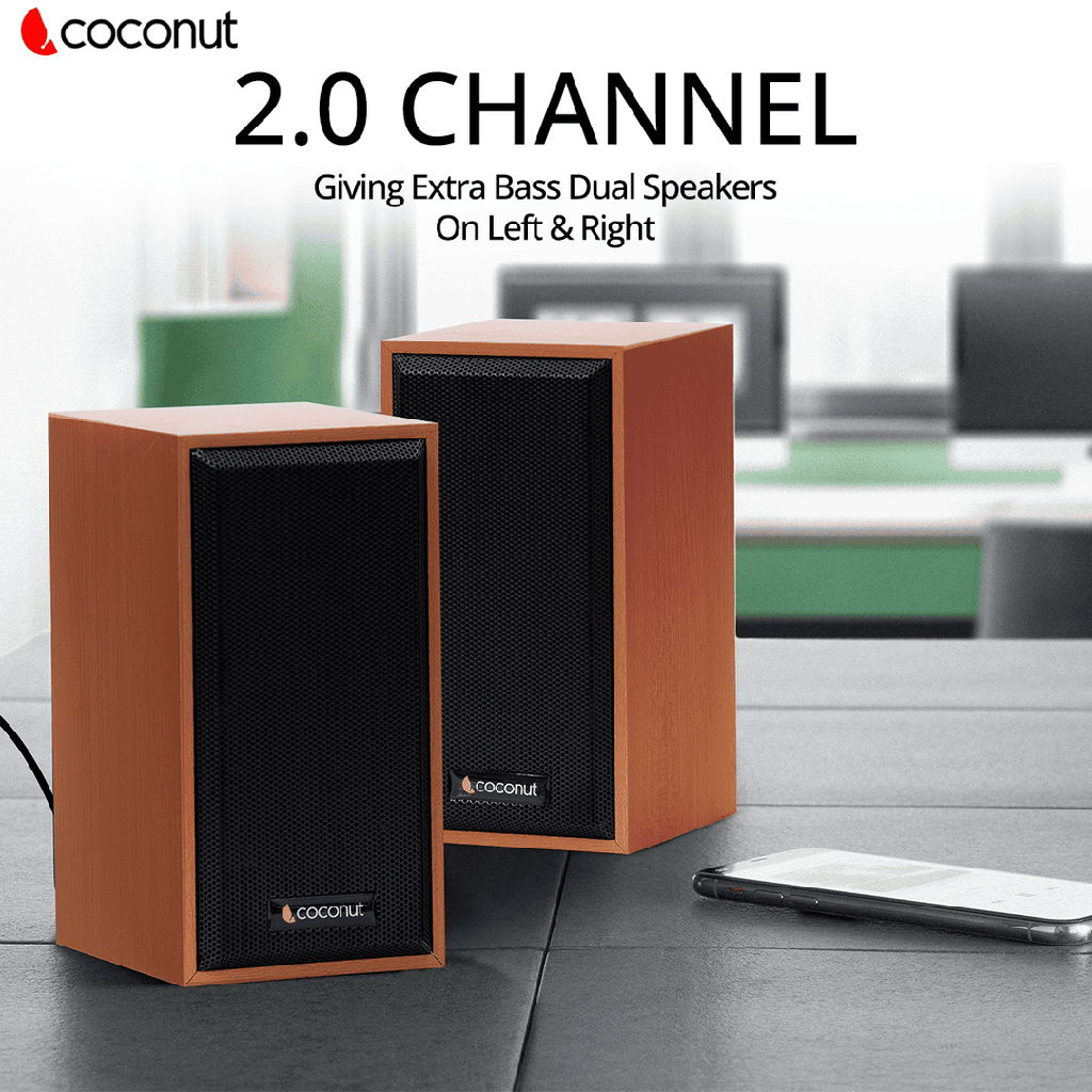 Speaker Coconut Wooden USB 2.0 US02