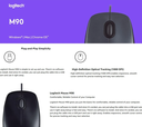 Mouse Logitech M90 USB Black