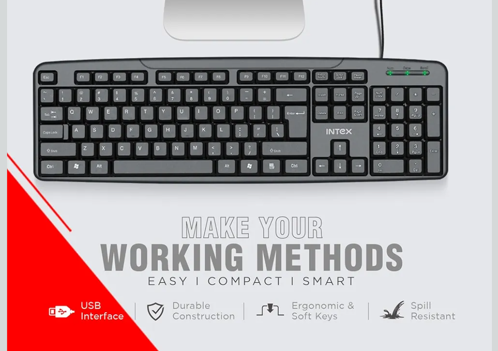 Keyboard Intex Corona Wired USB Black