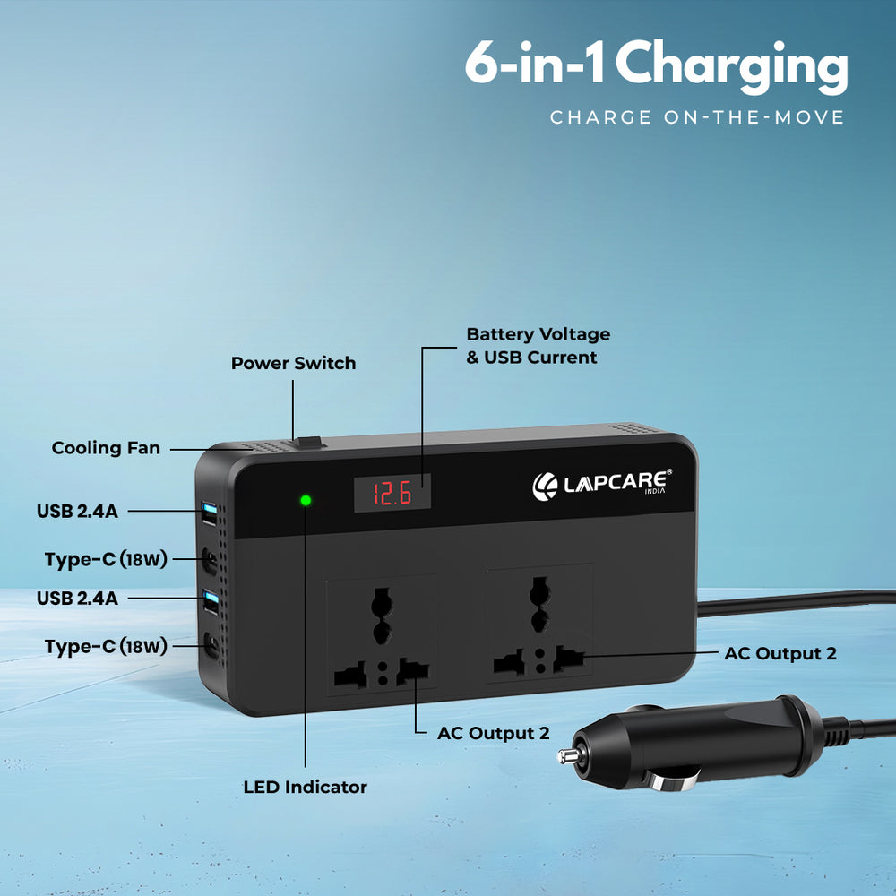 Adaptor Lapcare Car Charger 200W