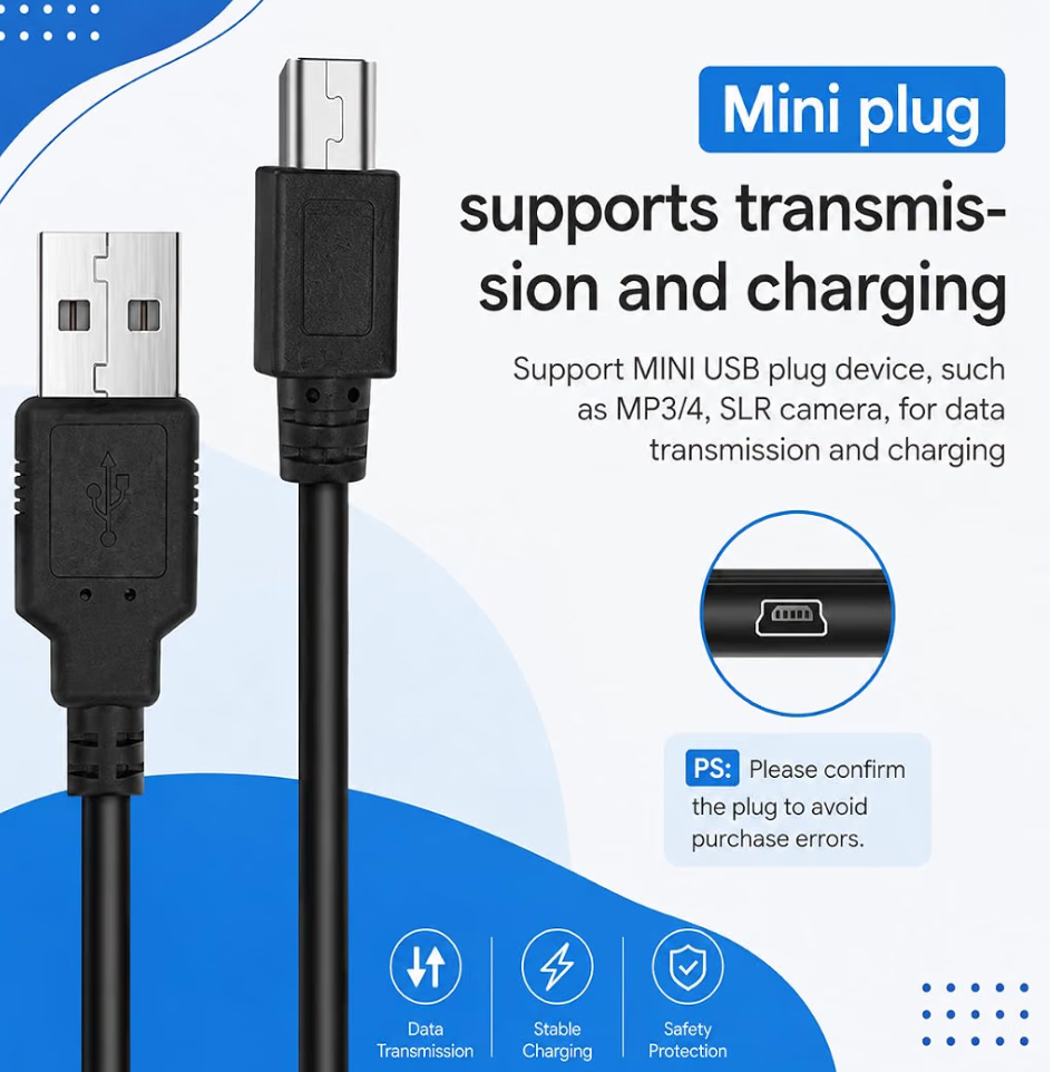Cord USB Male to 5 Pin Mini USB 3M NC30 Nextech